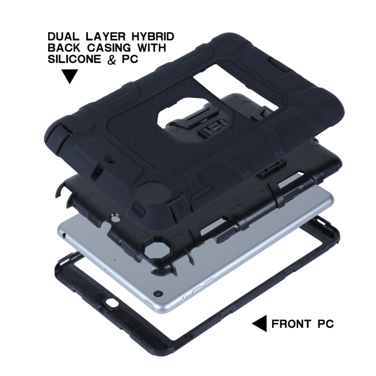 C5 Four Corners Shockproof Silicone + PC Protective Case with Holder For iPad mini 3 / 2 / 1