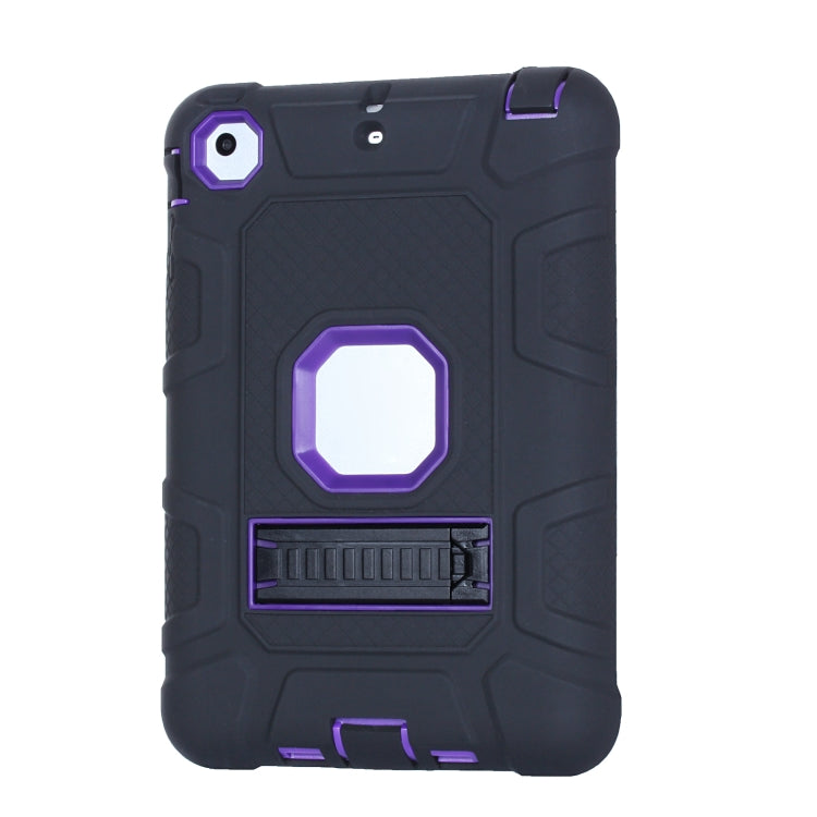 C5 Four Corners Shockproof Silicone + PC Protective Case with Holder For iPad mini 3 / 2 / 1
