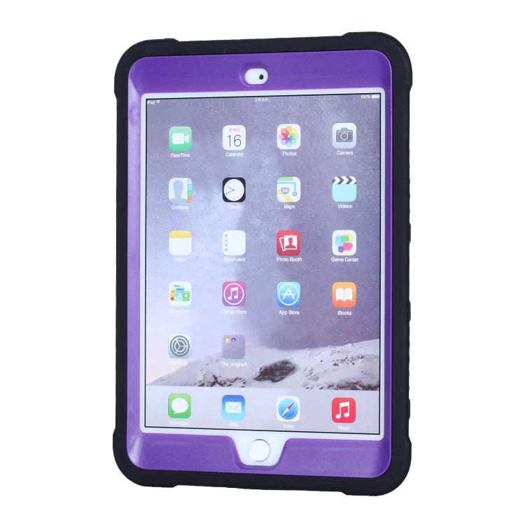 C5 Four Corners Shockproof Silicone + PC Protective Case with Holder For iPad mini 3 / 2 / 1