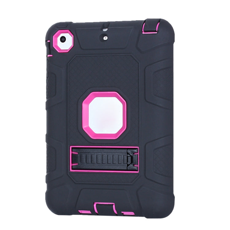 C5 Four Corners Shockproof Silicone + PC Protective Case with Holder For iPad mini 3 / 2 / 1