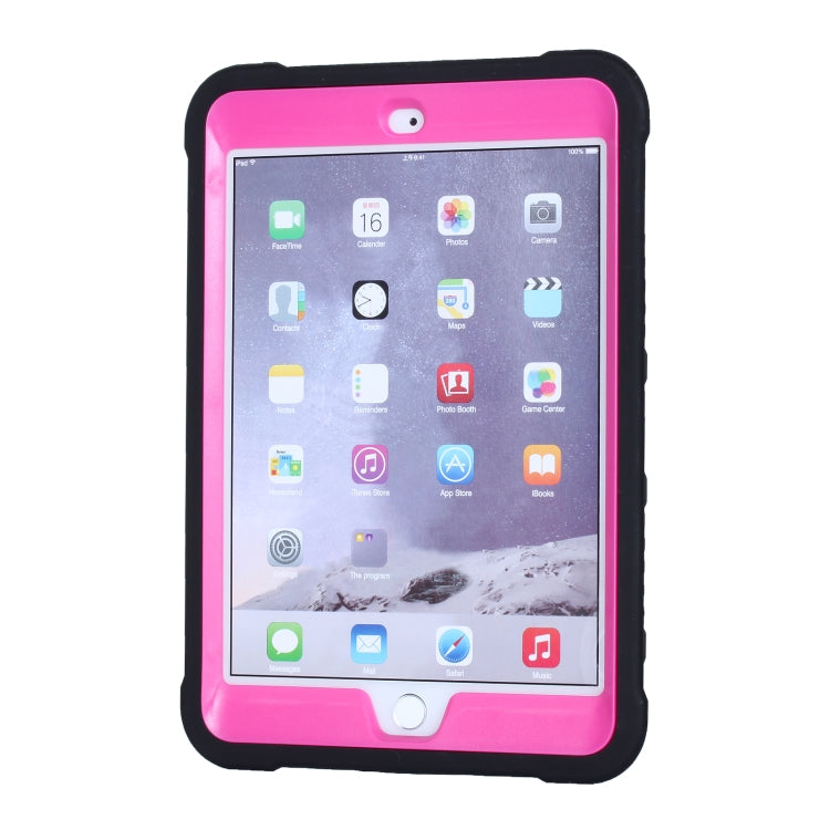 C5 Four Corners Shockproof Silicone + PC Protective Case with Holder For iPad mini 3 / 2 / 1