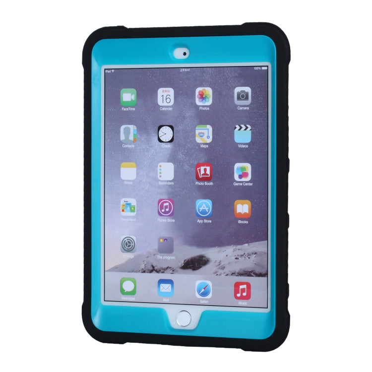 C5 Four Corners Shockproof Silicone + PC Protective Case with Holder For iPad mini 3 / 2 / 1