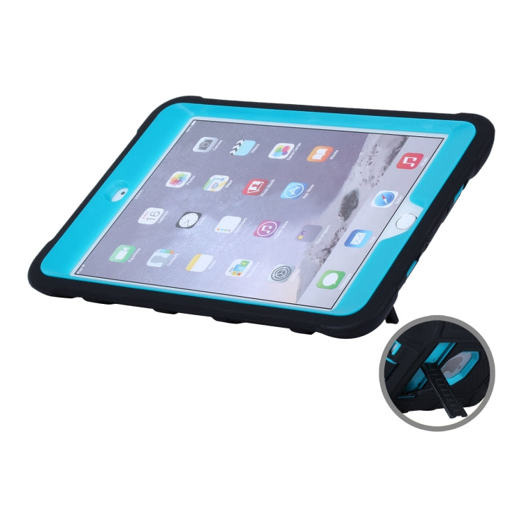 C5 Four Corners Shockproof Silicone + PC Protective Case with Holder For iPad mini 3 / 2 / 1