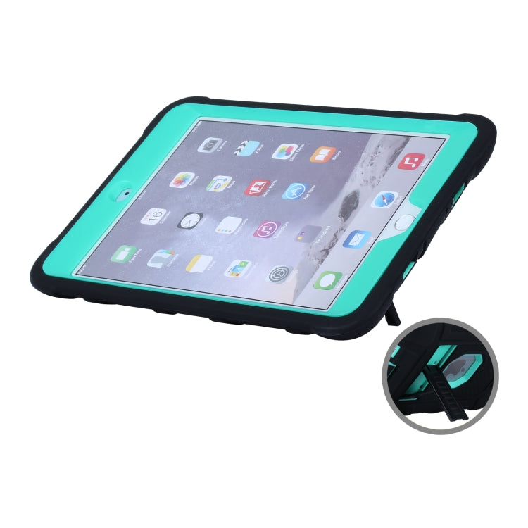 C5 Four Corners Shockproof Silicone + PC Protective Case with Holder For iPad mini 3 / 2 / 1