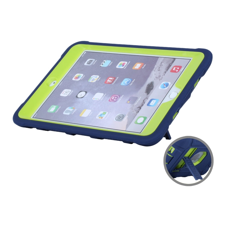 C5 Four Corners Shockproof Silicone + PC Protective Case with Holder For iPad mini 3 / 2 / 1