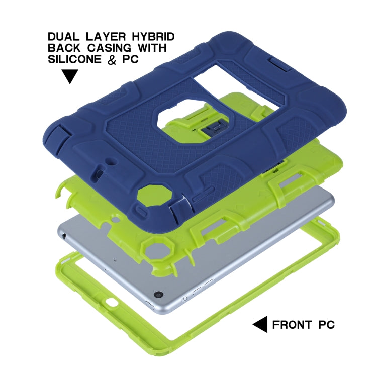 C5 Four Corners Shockproof Silicone + PC Protective Case with Holder For iPad mini 3 / 2 / 1