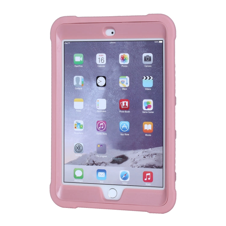 C5 Four Corners Shockproof Silicone + PC Protective Case with Holder For iPad mini 3 / 2 / 1