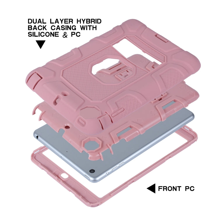 C5 Four Corners Shockproof Silicone + PC Protective Case with Holder For iPad mini 3 / 2 / 1