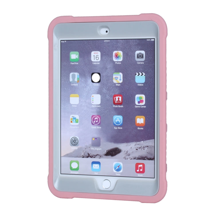 C5 Four Corners Shockproof Silicone + PC Protective Case with Holder For iPad mini 3 / 2 / 1
