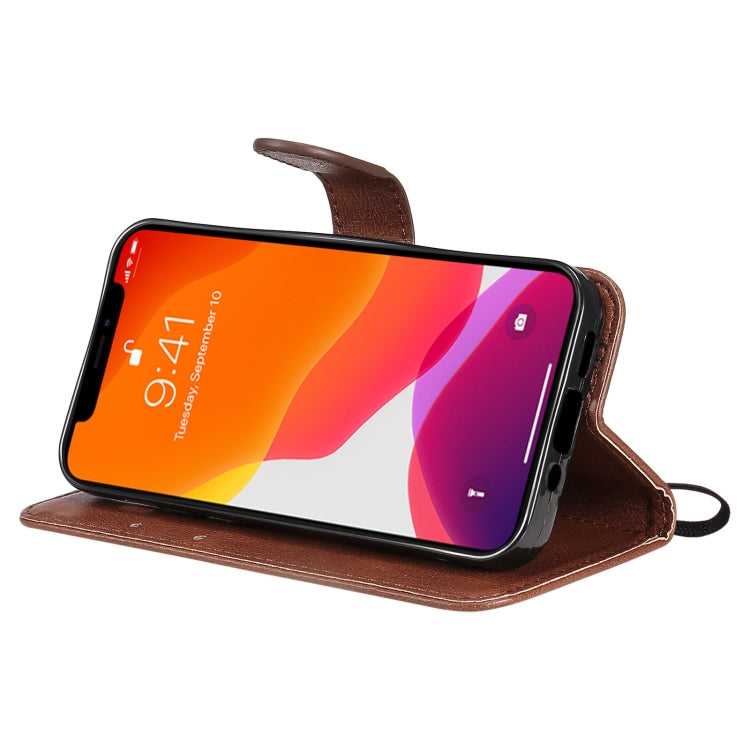 For iPhone 13 mini Pure Color Horizontal Flip Leather Case with Holder & Card Slots & Wallet & Lanyard