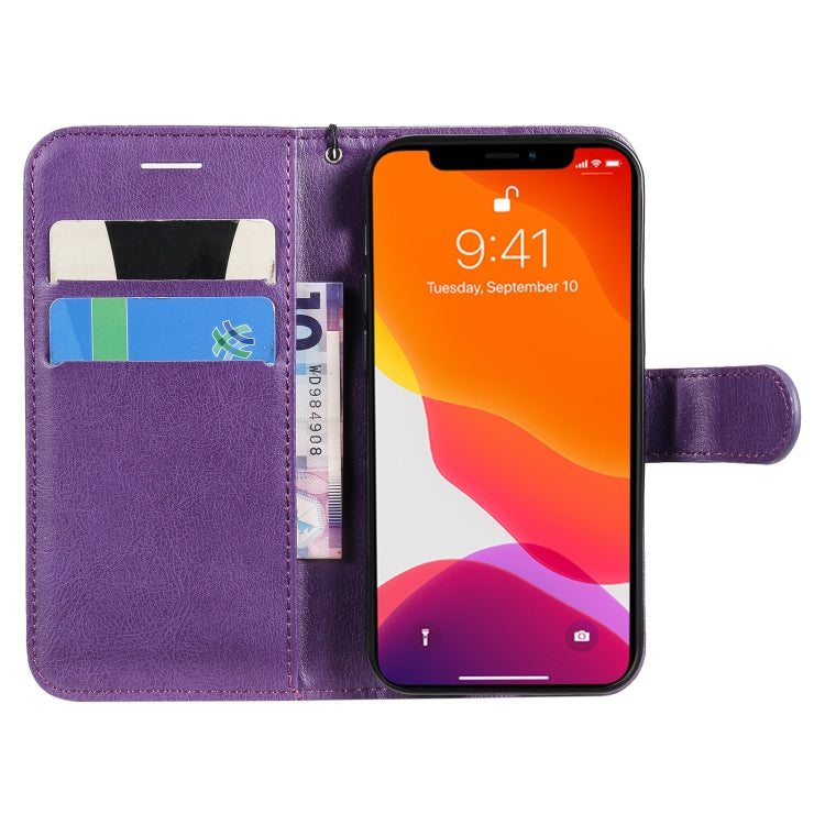 For iPhone 13 mini Pure Color Horizontal Flip Leather Case with Holder & Card Slots & Wallet & Lanyard
