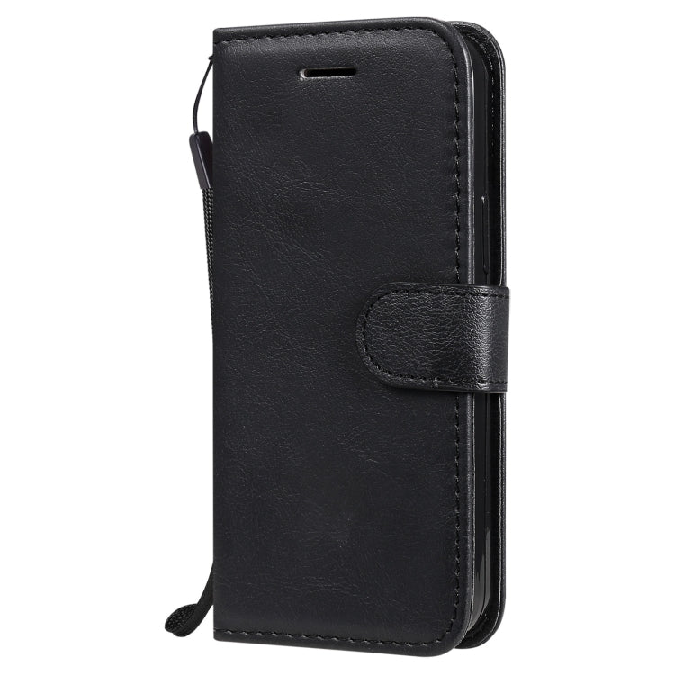 For iPhone 13 mini Pure Color Horizontal Flip Leather Case with Holder & Card Slots & Wallet & Lanyard