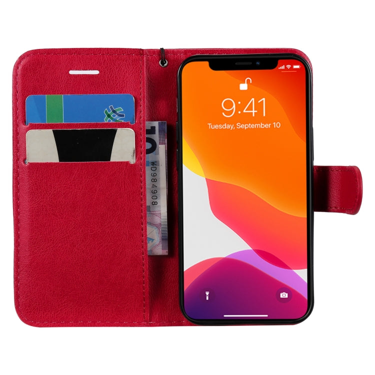 For iPhone 13 mini Pure Color Horizontal Flip Leather Case with Holder & Card Slots & Wallet & Lanyard