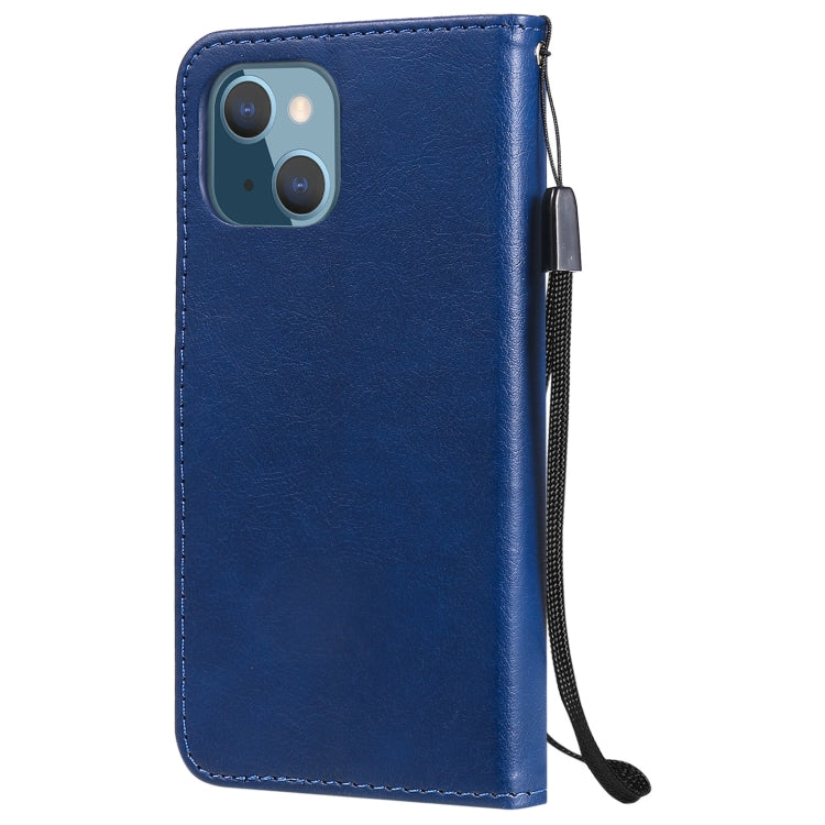For iPhone 13 mini Pure Color Horizontal Flip Leather Case with Holder & Card Slots & Wallet & Lanyard