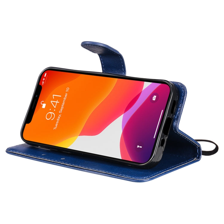 For iPhone 13 mini Pure Color Horizontal Flip Leather Case with Holder & Card Slots & Wallet & Lanyard