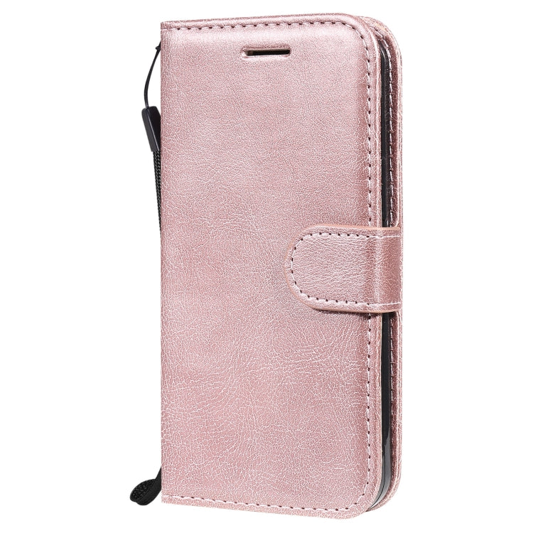 For iPhone 13 mini Pure Color Horizontal Flip Leather Case with Holder & Card Slots & Wallet & Lanyard