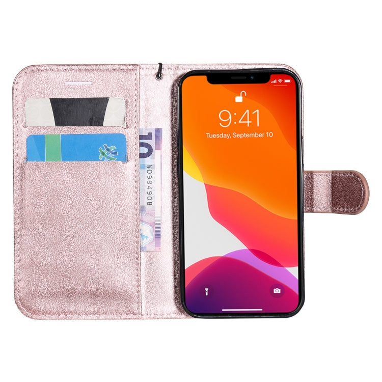 For iPhone 13 mini Pure Color Horizontal Flip Leather Case with Holder & Card Slots & Wallet & Lanyard