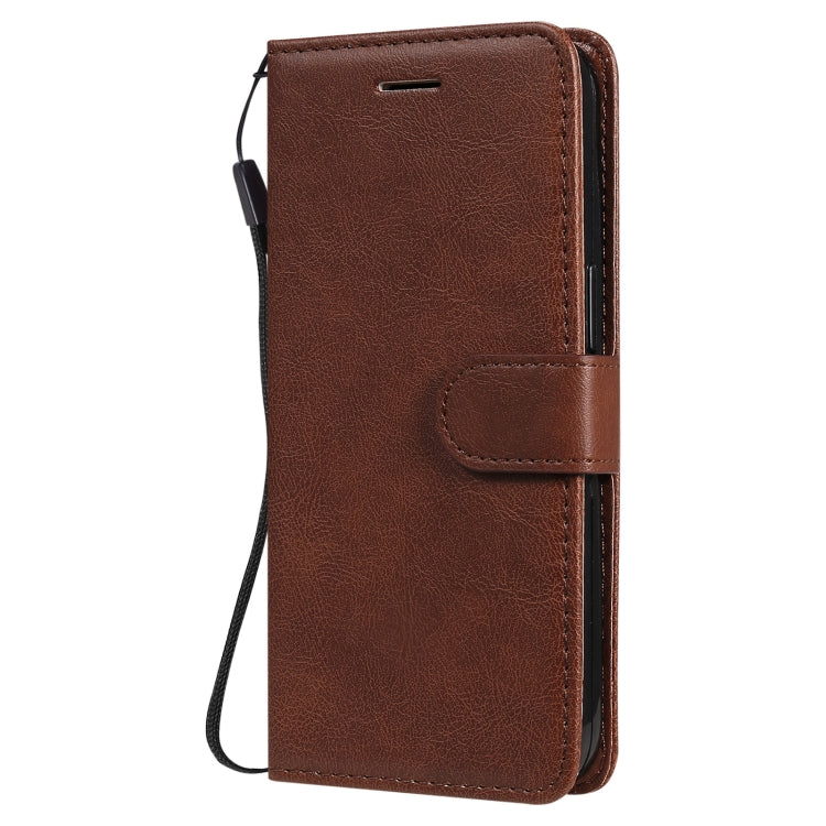 For iPhone 13 Pure Color Horizontal Flip Leather Case with Holder & Card Slots & Wallet & Lanyard