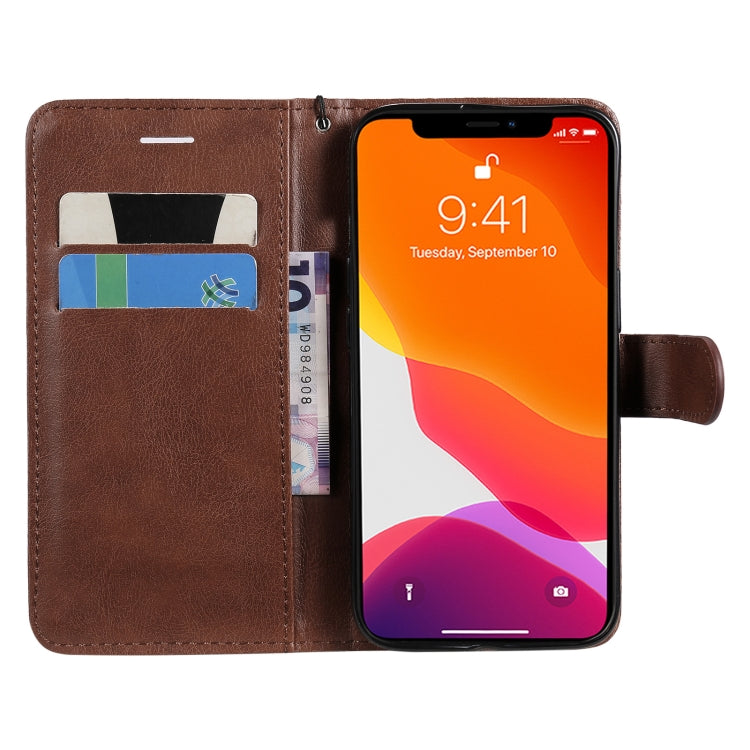 For iPhone 13 Pure Color Horizontal Flip Leather Case with Holder & Card Slots & Wallet & Lanyard