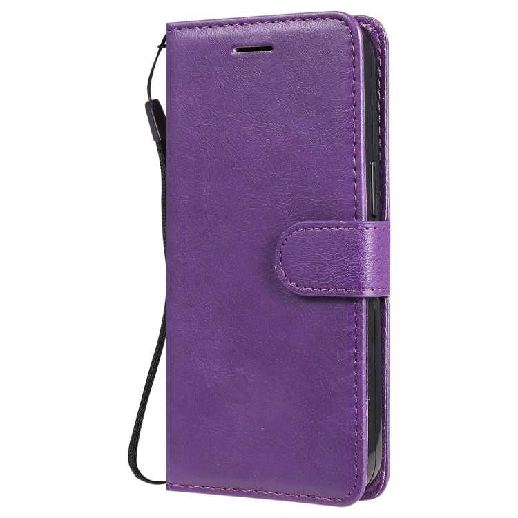 For iPhone 13 Pure Color Horizontal Flip Leather Case with Holder & Card Slots & Wallet & Lanyard