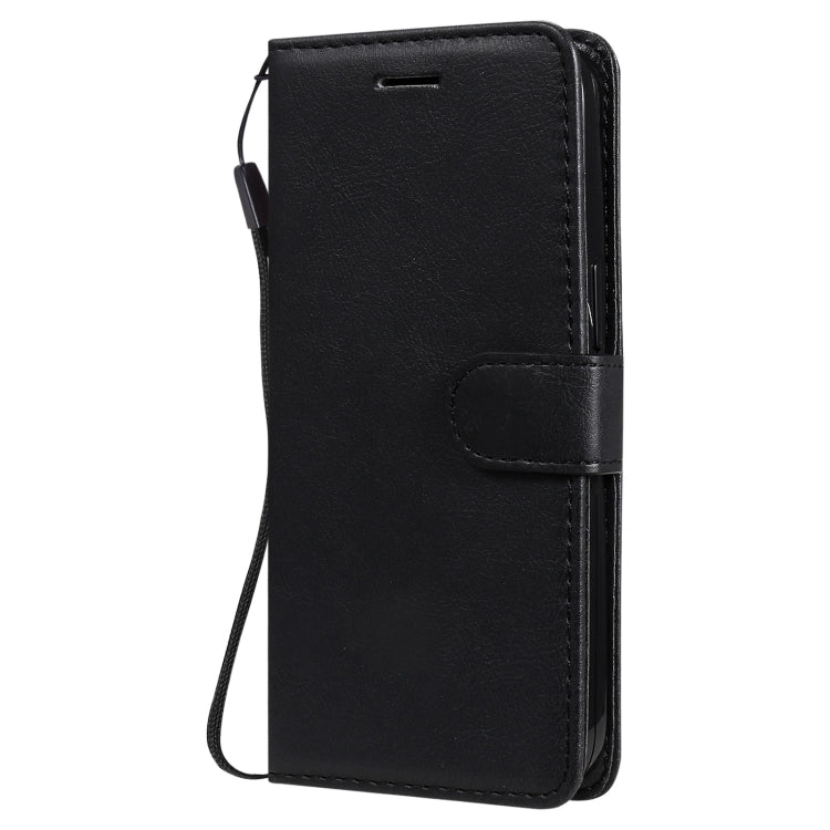For iPhone 13 Pure Color Horizontal Flip Leather Case with Holder & Card Slots & Wallet & Lanyard