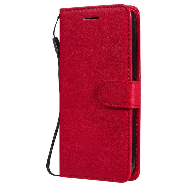 For iPhone 13 Pure Color Horizontal Flip Leather Case with Holder & Card Slots & Wallet & Lanyard