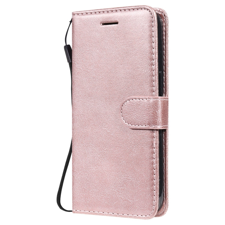 For iPhone 13 Pure Color Horizontal Flip Leather Case with Holder & Card Slots & Wallet & Lanyard