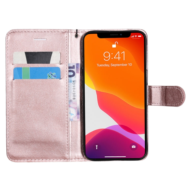 For iPhone 13 Pure Color Horizontal Flip Leather Case with Holder & Card Slots & Wallet & Lanyard