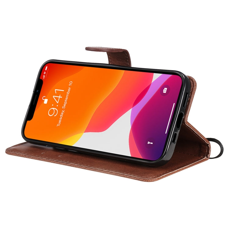 For iPhone 13 Pro Pure Color Horizontal Flip Leather Case with Holder & Card Slots & Wallet & Lanyard