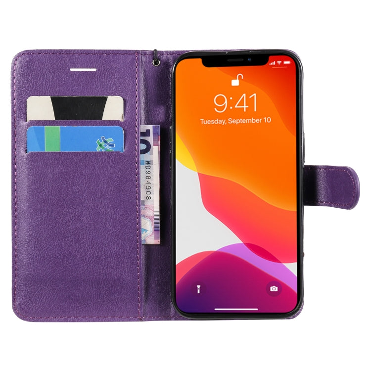 For iPhone 13 Pro Pure Color Horizontal Flip Leather Case with Holder & Card Slots & Wallet & Lanyard