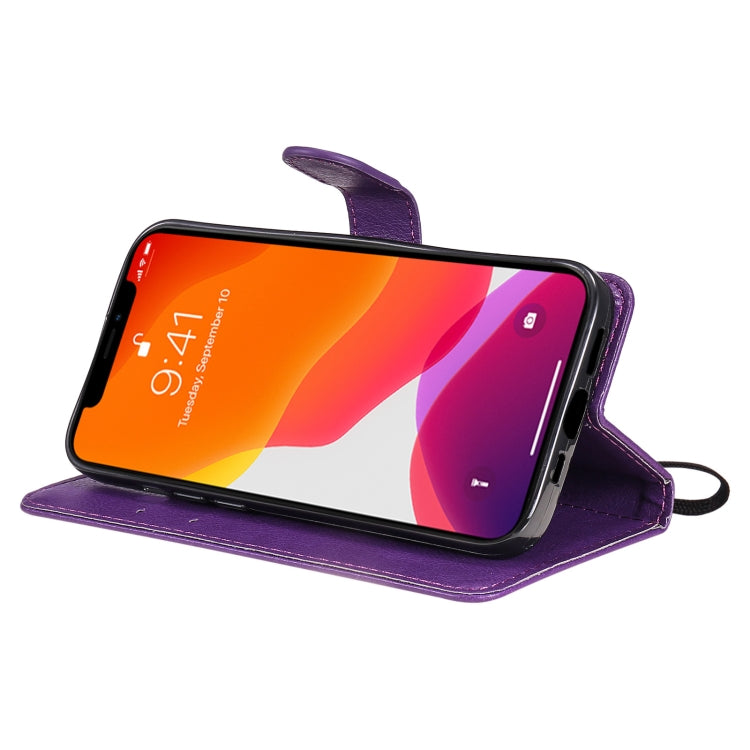 For iPhone 13 Pro Pure Color Horizontal Flip Leather Case with Holder & Card Slots & Wallet & Lanyard