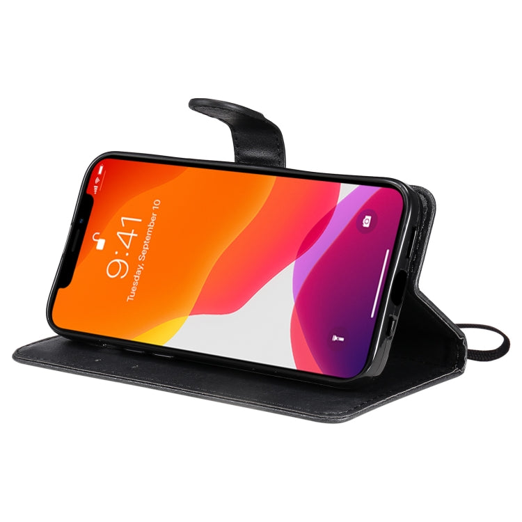 For iPhone 13 Pro Pure Color Horizontal Flip Leather Case with Holder & Card Slots & Wallet & Lanyard
