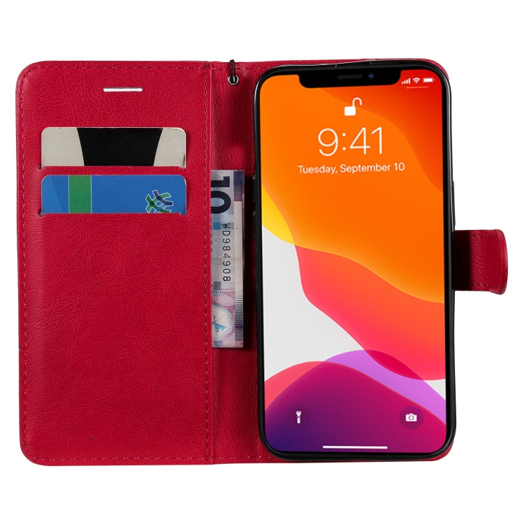 For iPhone 13 Pro Pure Color Horizontal Flip Leather Case with Holder & Card Slots & Wallet & Lanyard