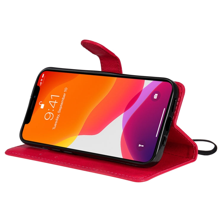 For iPhone 13 Pro Pure Color Horizontal Flip Leather Case with Holder & Card Slots & Wallet & Lanyard