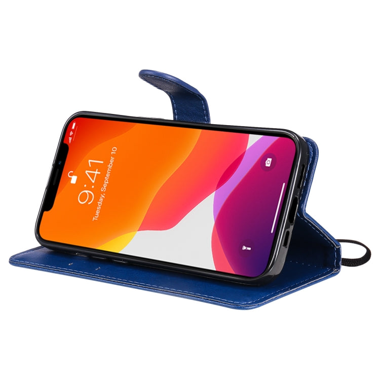 For iPhone 13 Pro Pure Color Horizontal Flip Leather Case with Holder & Card Slots & Wallet & Lanyard