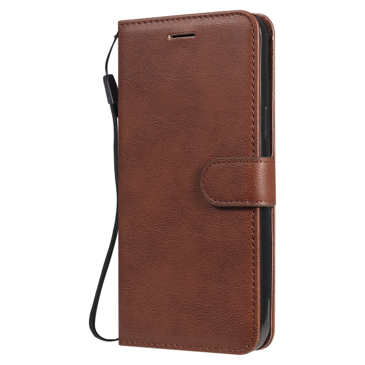 For iPhone 13 Pro Max Pure Color Horizontal Flip Leather Case with Holder & Card Slots & Wallet & Lanyard