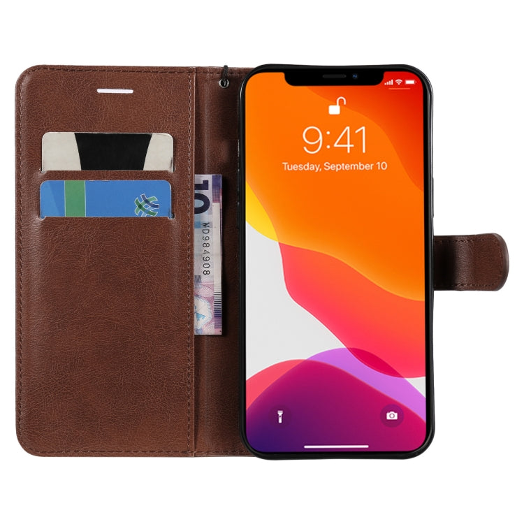 For iPhone 13 Pro Max Pure Color Horizontal Flip Leather Case with Holder & Card Slots & Wallet & Lanyard