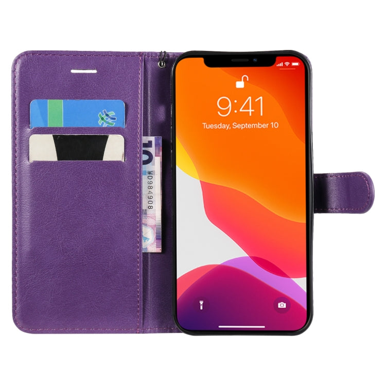 For iPhone 13 Pro Max Pure Color Horizontal Flip Leather Case with Holder & Card Slots & Wallet & Lanyard