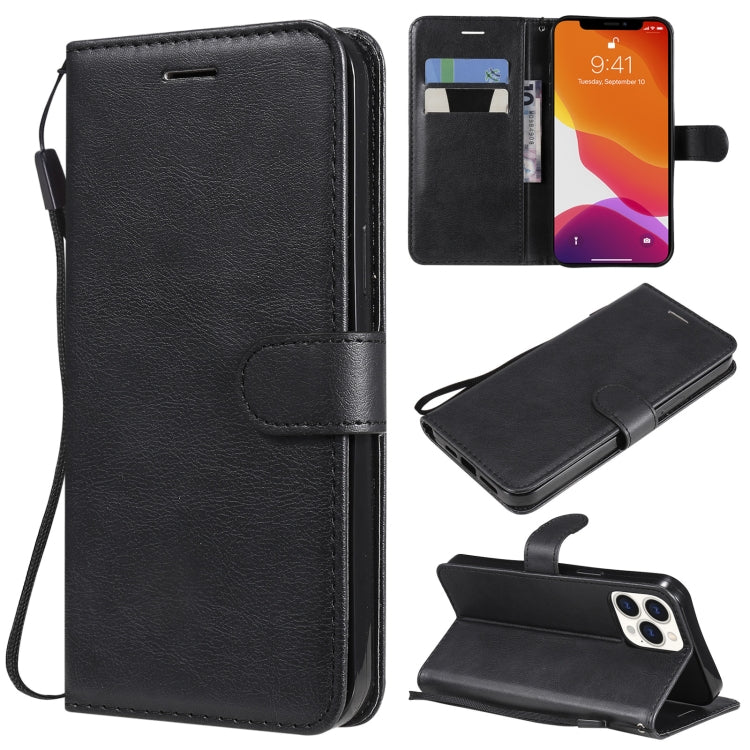 For iPhone 13 Pro Max Pure Color Horizontal Flip Leather Case with Holder & Card Slots & Wallet & Lanyard