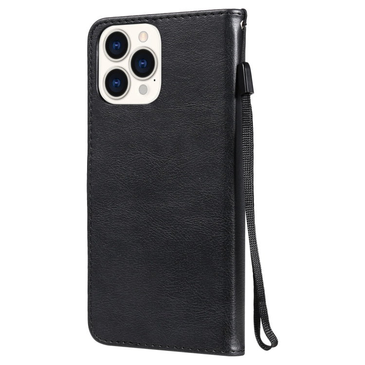 For iPhone 13 Pro Max Pure Color Horizontal Flip Leather Case with Holder & Card Slots & Wallet & Lanyard