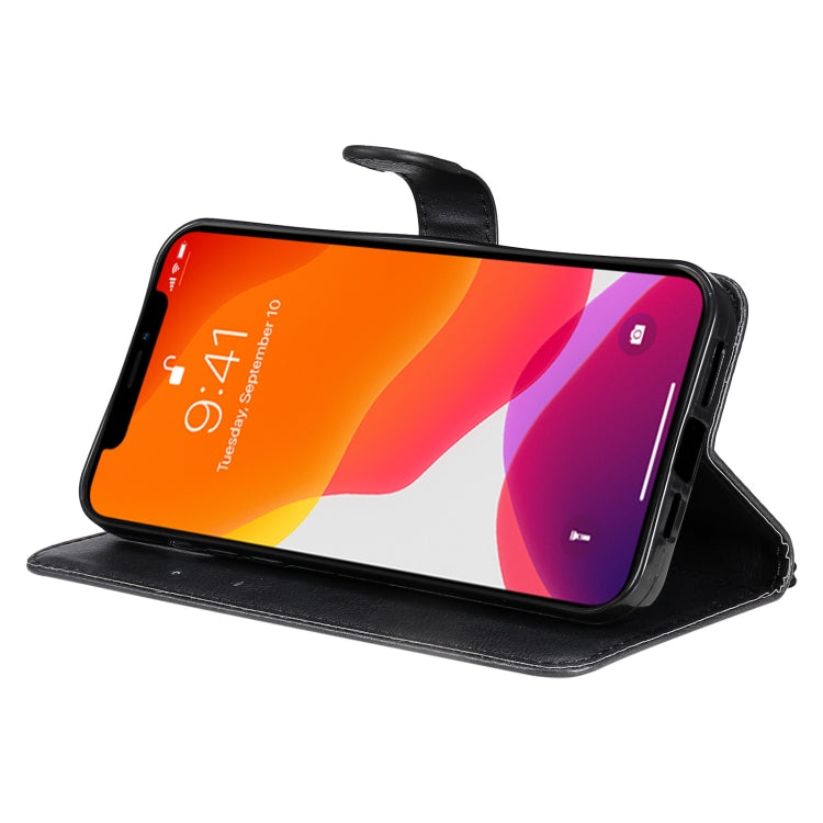 For iPhone 13 Pro Max Pure Color Horizontal Flip Leather Case with Holder & Card Slots & Wallet & Lanyard