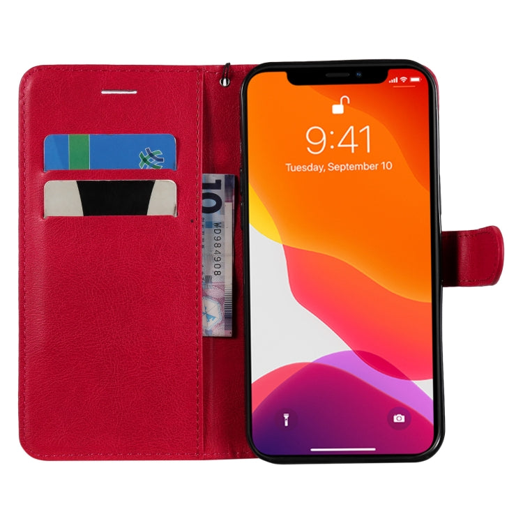 For iPhone 13 Pro Max Pure Color Horizontal Flip Leather Case with Holder & Card Slots & Wallet & Lanyard