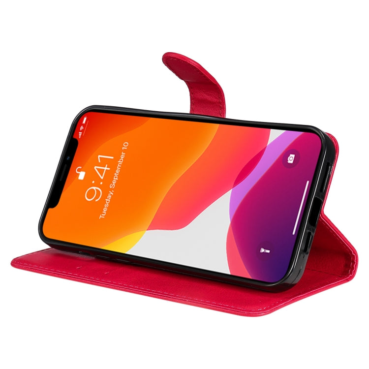 For iPhone 13 Pro Max Pure Color Horizontal Flip Leather Case with Holder & Card Slots & Wallet & Lanyard