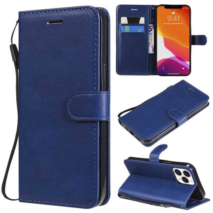 For iPhone 13 Pro Max Pure Color Horizontal Flip Leather Case with Holder & Card Slots & Wallet & Lanyard