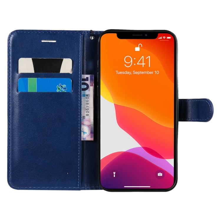 For iPhone 13 Pro Max Pure Color Horizontal Flip Leather Case with Holder & Card Slots & Wallet & Lanyard
