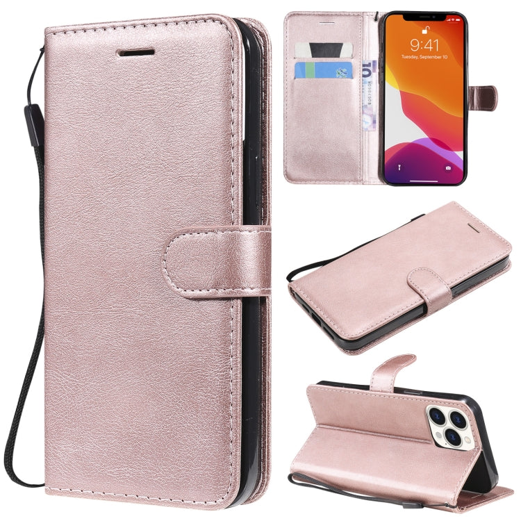 For iPhone 13 Pro Max Pure Color Horizontal Flip Leather Case with Holder & Card Slots & Wallet & Lanyard
