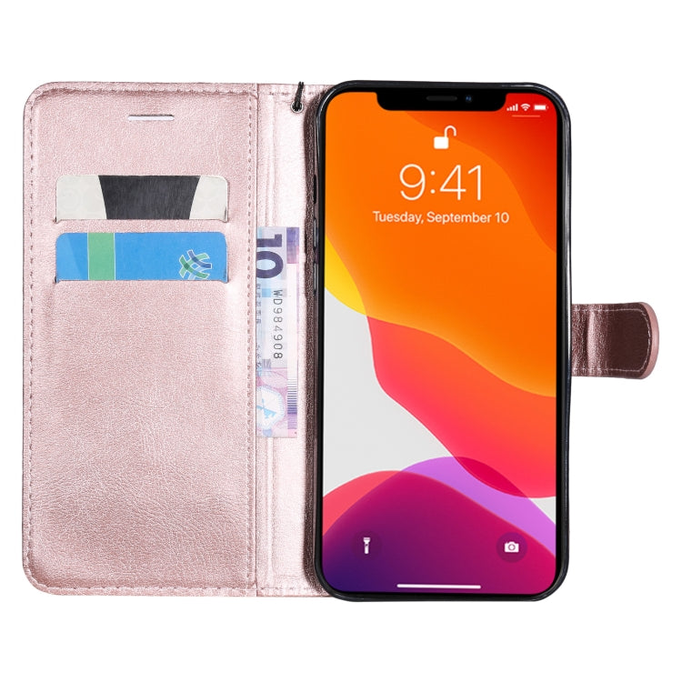 For iPhone 13 Pro Max Pure Color Horizontal Flip Leather Case with Holder & Card Slots & Wallet & Lanyard