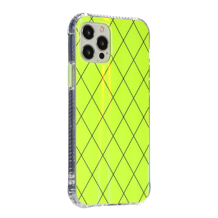 For iPhone 13 mini Laser Aurora Rhombic Grid TPU Protective Case