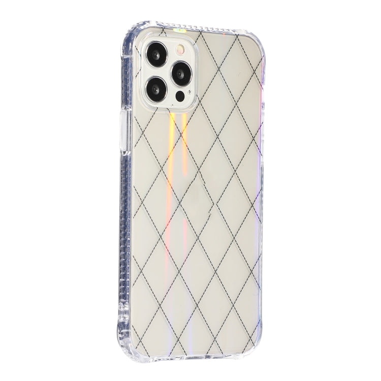 For iPhone 13 mini Laser Aurora Rhombic Grid TPU Protective Case