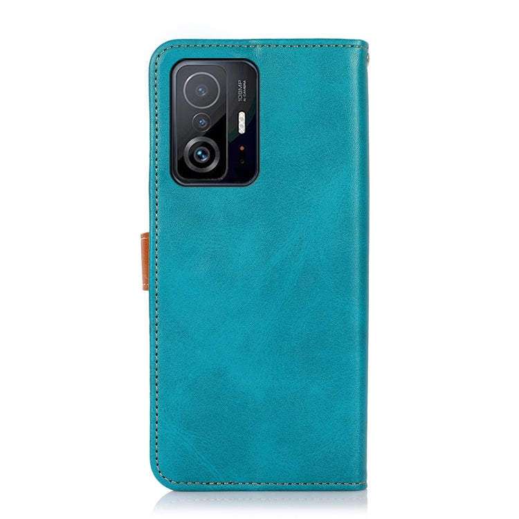 For Xiaomi Mi 11T KHAZNEH Dual-color Cowhide Texture Horizontal Flip Leather Case with Holder & Card Slots & Wallet & Photo Frame